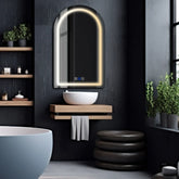 Espejo LED Semiovalado 2 | Botones táctiles | Función antivaho | Temperatura de color ajustable - Reyze Seria Salono Model 1